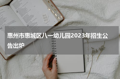 惠州市惠城区八一幼儿园2023年招生公告出炉