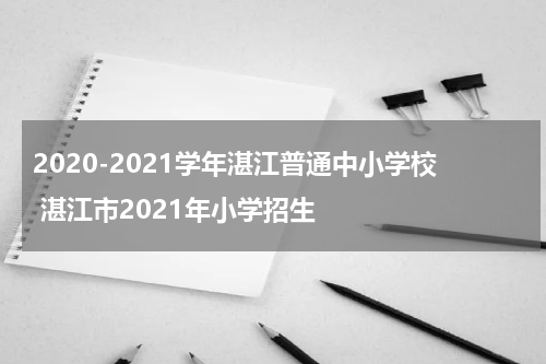 2020-2021学年湛江普通中小学校 湛江市2021年小学招生