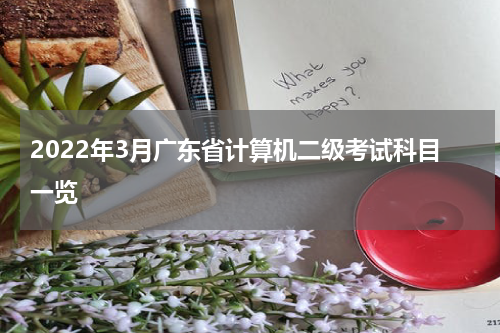 2022年3月广东省计算机二级考试科目一览