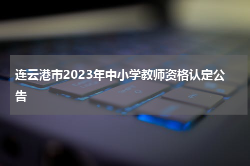 连云港市2023年中小学教师资格认定公告