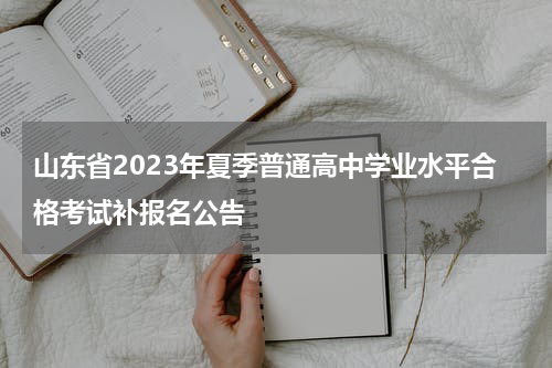 山东省2023年夏季普通高中学业水平合格考试补报名公告