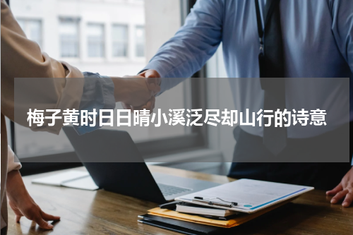 梅子黄时日日晴小溪泛尽却山行的诗意