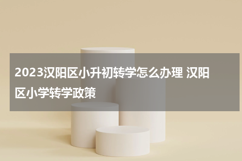 2023汉阳区小升初转学怎么办理 汉阳区小学转学政策