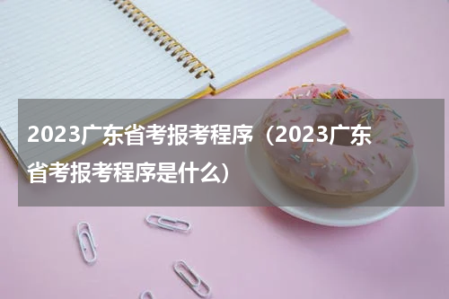 2023广东省考报考程序（2023广东省考报考程序是什么）