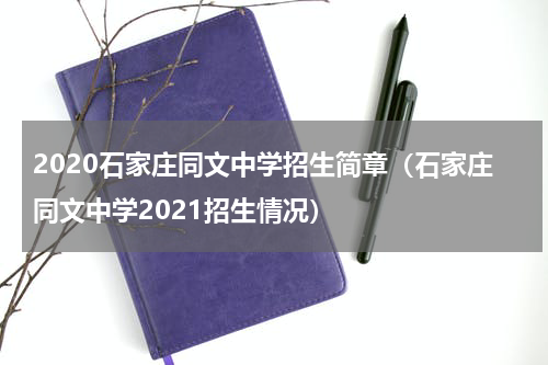 2020石家庄同文中学招生简章（石家庄同文中学2021招生情况）