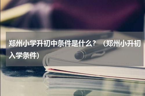 郑州小学升初中条件是什么？（郑州小升初入学条件）