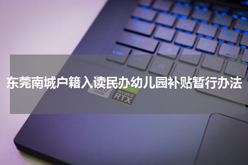东莞南城户籍入读民办幼儿园补贴暂行办法