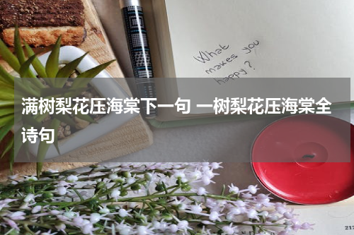 满树梨花压海棠下一句 一树梨花压海棠全诗句
