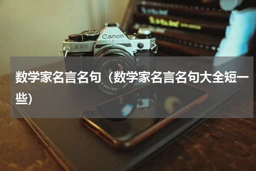 数学家名言名句（数学家名言名句大全短一些）