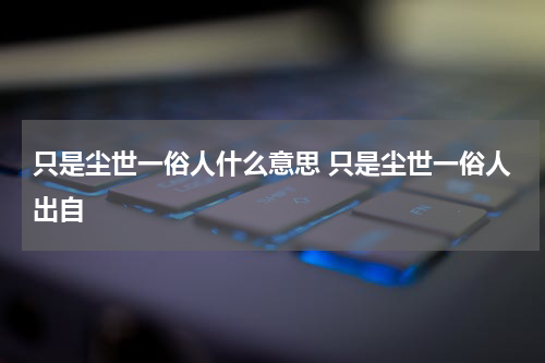 只是尘世一俗人什么意思 只是尘世一俗人出自