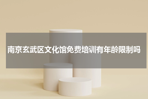 南京玄武区文化馆免费培训有年龄限制吗