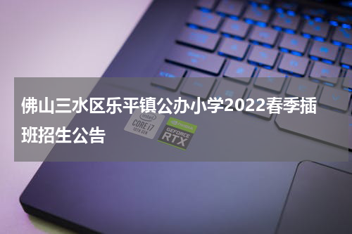 佛山三水区乐平镇公办小学2022春季插班招生公告