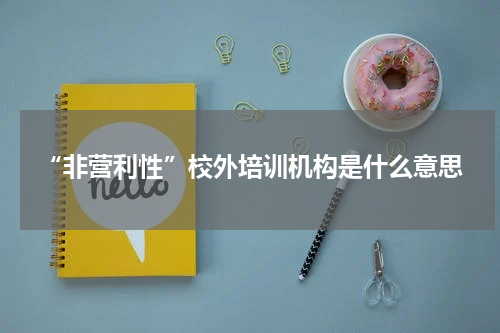 “非营利性”校外培训机构是什么意思