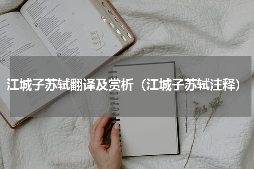 江城子苏轼翻译及赏析（江城子苏轼注释）