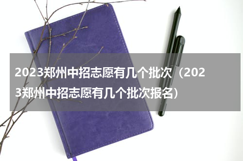 2023郑州中招志愿有几个批次（2023郑州中招志愿有几个批次报名）