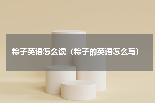 粽子英语怎么读（粽子的英语怎么写）