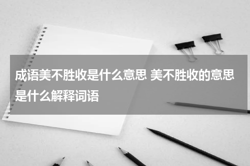 成语美不胜收是什么意思 美不胜收的意思是什么解释词语