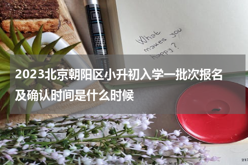 2023北京朝阳区小升初入学一批次报名及确认时间是什么时候