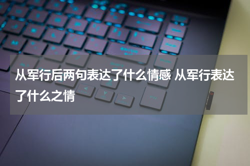 从军行后两句表达了什么情感 从军行表达了什么之情