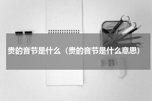 贵的音节是什么（贵的音节是什么意思）
