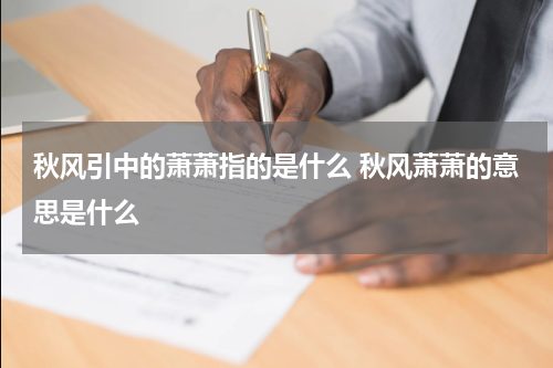 秋风引中的萧萧指的是什么 秋风萧萧的意思是什么