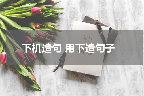 下机造句 用下造句子