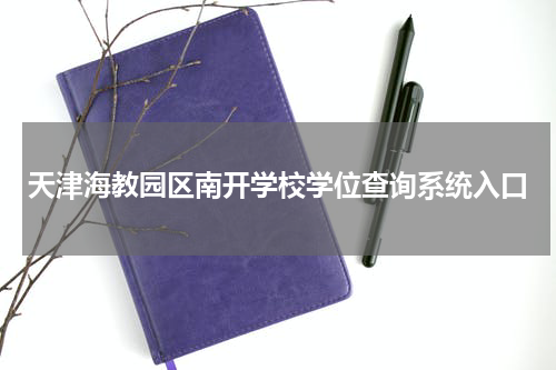 天津海教园区南开学校学位查询系统入口