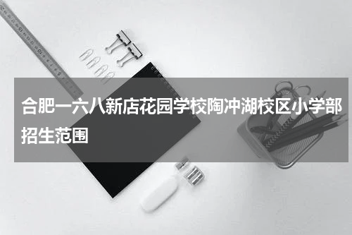 合肥一六八新店花园学校陶冲湖校区小学部招生范围