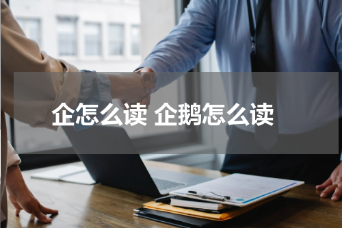 企怎么读 企鹅怎么读
