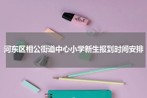 河东区相公街道中心小学新生报到时间安排