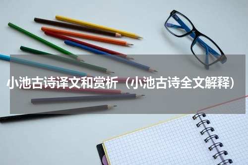 小池古诗译文和赏析（小池古诗全文解释）