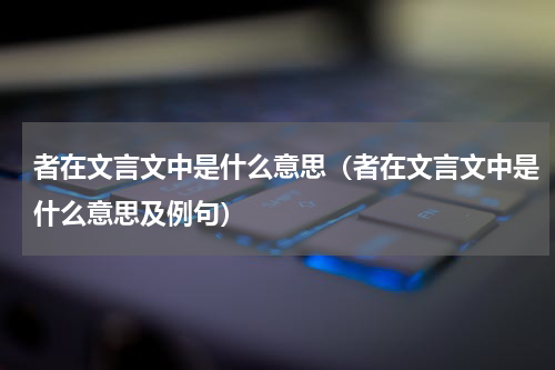 者在文言文中是什么意思（者在文言文中是什么意思及例句）