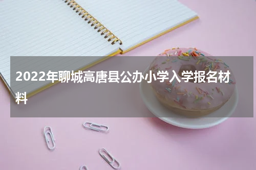 2022年聊城高唐县公办小学入学报名材料