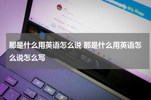 那是什么用英语怎么说 那是什么用英语怎么说怎么写