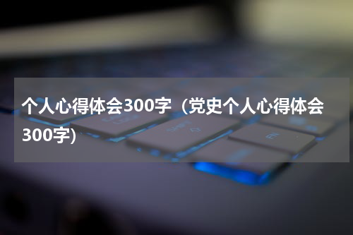 个人心得体会300字（党史个人心得体会300字）