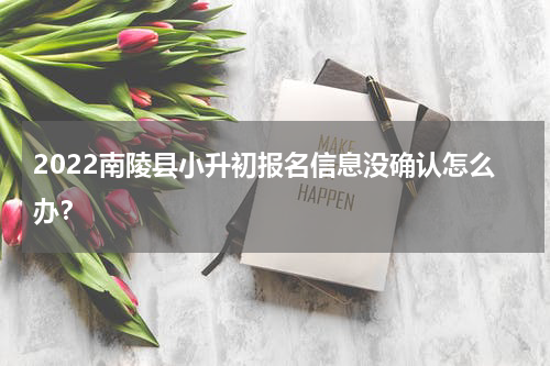 2022南陵县小升初报名信息没确认怎么办？