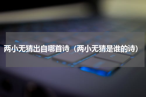 两小无猜出自哪首诗（两小无猜是谁的诗）