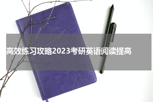  高效练习攻略2023考研英语阅读提高