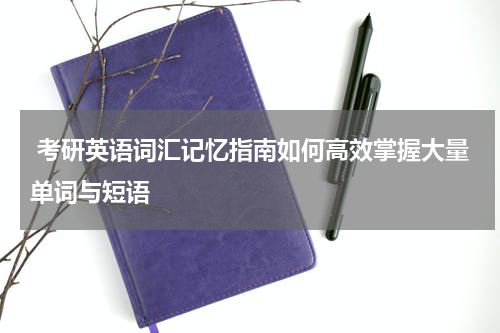  考研英语词汇记忆指南如何高效掌握大量单词与短语