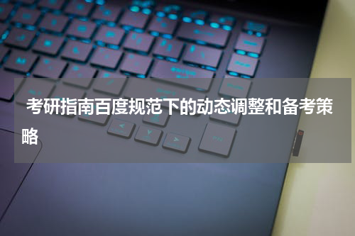 考研指南百度规范下的动态调整和备考策略
