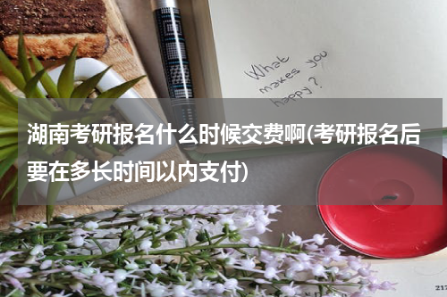 湖南考研报名什么时候交费啊(考研报名后要在多长时间以内支付)