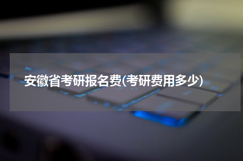 安徽省考研报名费(考研费用多少)